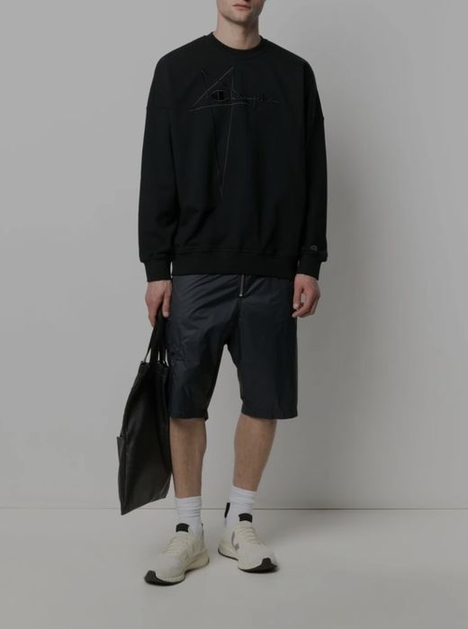 Rick Owens x Champion logo-imbroidered pullover sweatshirt: 7 580
