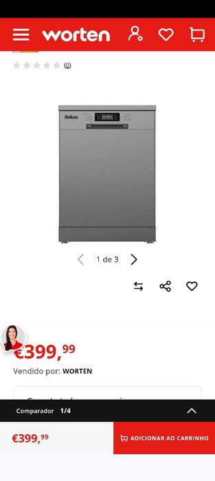 Máquina de lavar loiça beltax Nova em inox