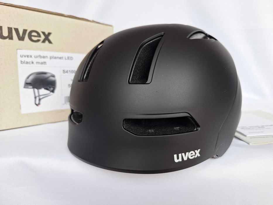 Kask rowerowy Uvex Urban Planet LED Black Matt L 58-61cm