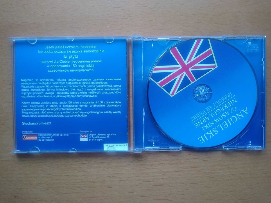 Czasowniki nieregularne nauka angielski - płyta CD