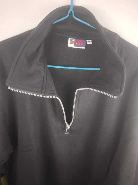 Bluza US Basic Halfzip – czarna XL NOWA