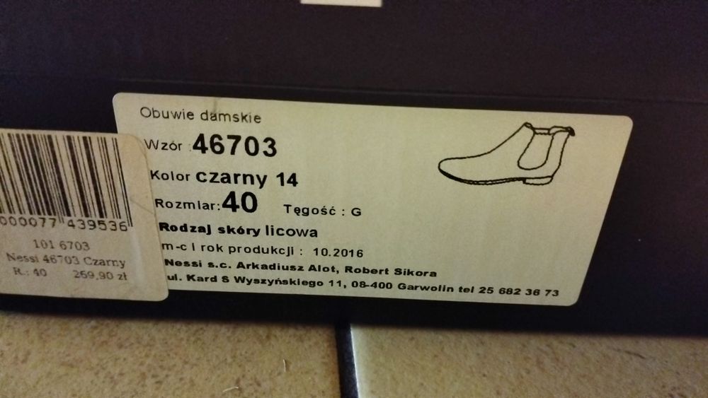 Botki damskie 40 Nessi