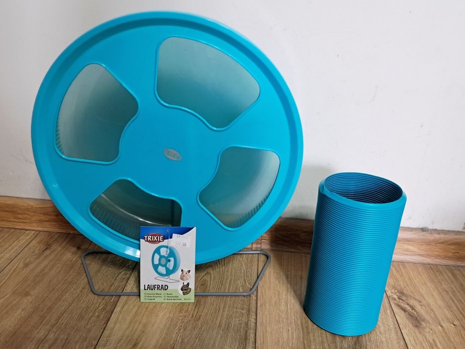 Колесо Trixie 33 см та гнучкий тунель для хом’яка, щура, дегу