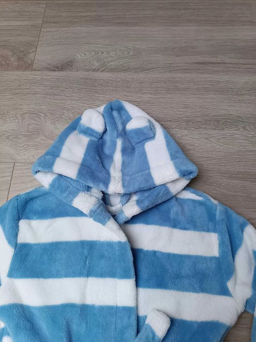 Szlafrok porannik kaptur kieszenie pasek paski 'John Lewis' 98