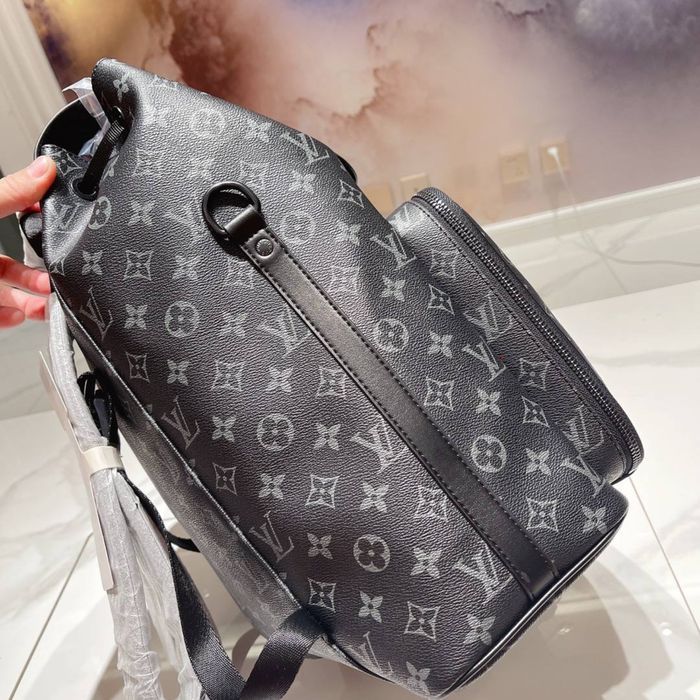 Рюкзак Louis Vuitton мужской черный портфель ранец кожаный оригинал