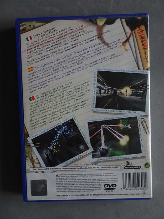 Jogo Playstation 2 - MIB Men in Black II - Alien Escape