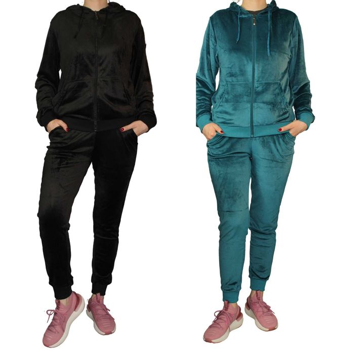 Welurowy komplet DRESOWY damski rozmiary od M do 3XL