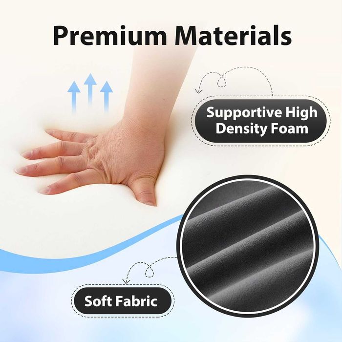 Almofada de leitura para adultos sentados na cama, almofada lombar para usar na cama sentado