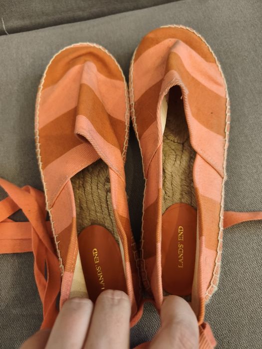 Wiązane buty espadryle 41