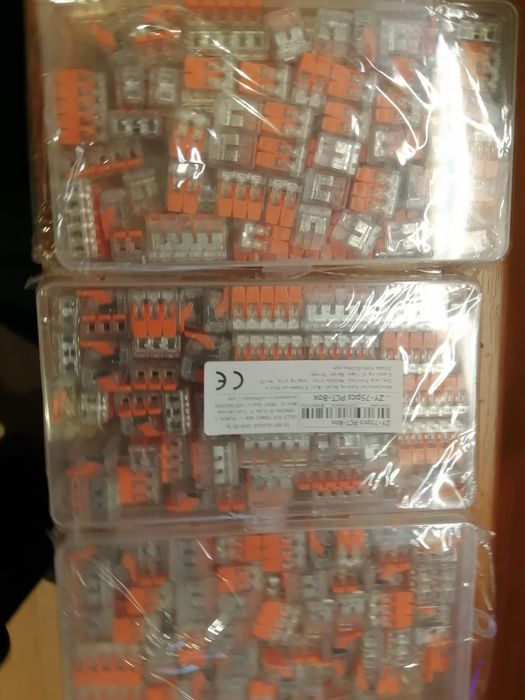 2 x 75szt Szybkozlączki elektryczne typu wago płaskie nowe