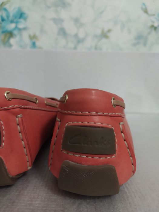 Кожаные мокасины Clarks р 40