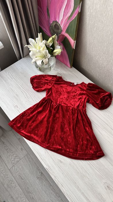 Сукня HM червона оксамитова 92 розмір