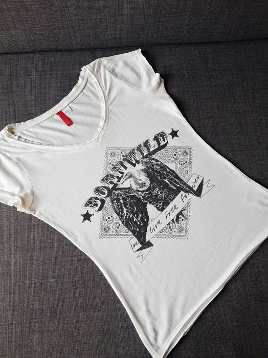T-shirt, koszulka bawełniana, XS, H&M.