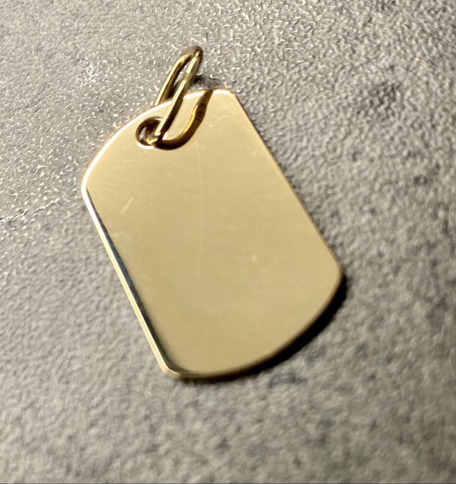 ZŁOTA BLASZKA nieśmiertelnik zawieszka / pr.585 / waga ok. 3,48g
