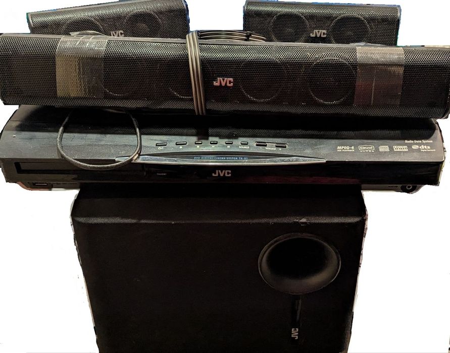 Домашній кінотеатр JVC XV-THU1 з перехідником 3RCA на 3.5mm