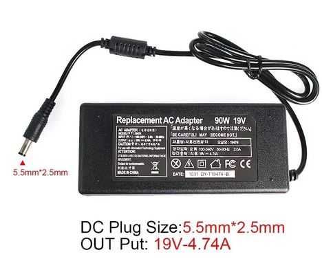 Carregador 19V_4.7A | Conector 5,5mm * 2,5mm | compatível | 90W