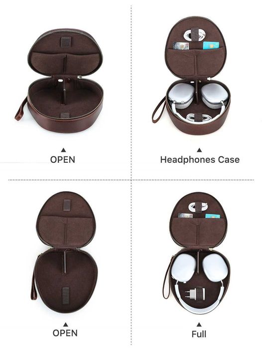 Capa para AirPods Max em pele de bovino com gravação personalizada