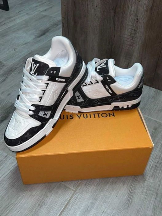 Louis Vuitton damskie buty nowe biale skorzane trampki Louis vuitton