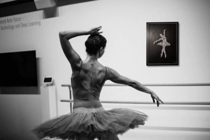 Quadro Bailarina Ballet - String Art