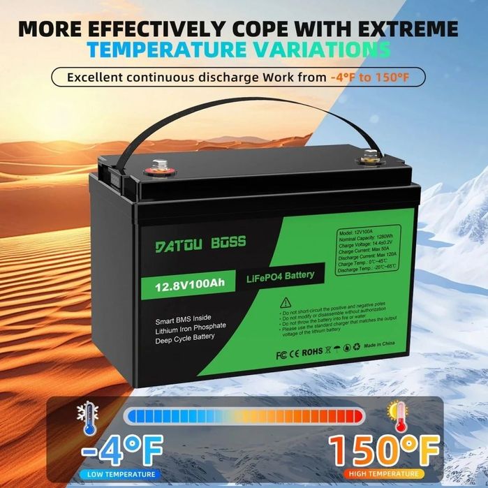 ‼️З 07.02.26 В НАЯВНОСТІ‼️ Акумулятор LiFePO4 12V 100Ah Datou Boss