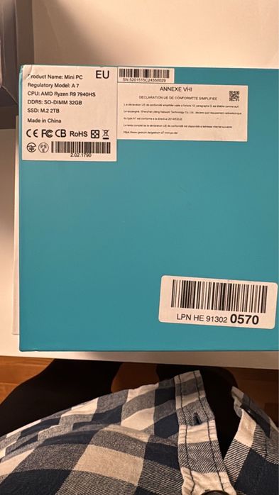 Міні ПК GEEKOM Mini A7 / AMD Rezen R9 7940HS / DDR5: 32GB / SSD: 2TB