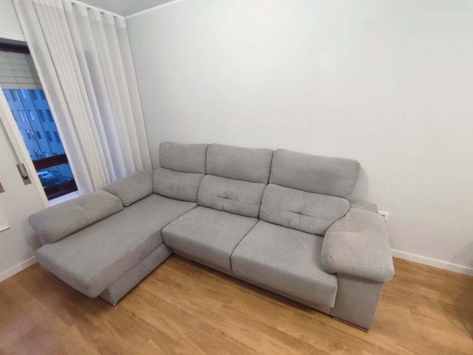 Sofá 3 lugares com chaise longue