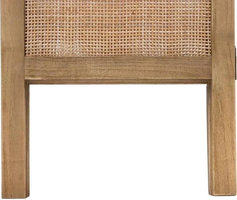 Parawan pokojowy z drewna paulownia i trzciny SANA, 120 x 170 cm