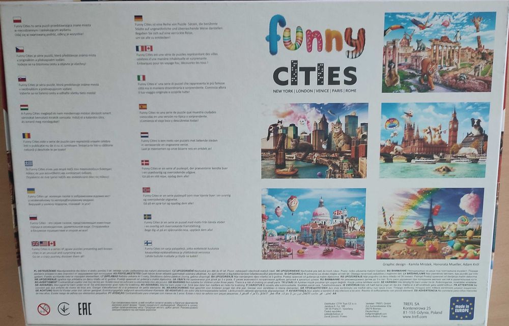 Пазлы 1000 эл. Funny Cities. Коты в Нью-Йорке. Trefl.