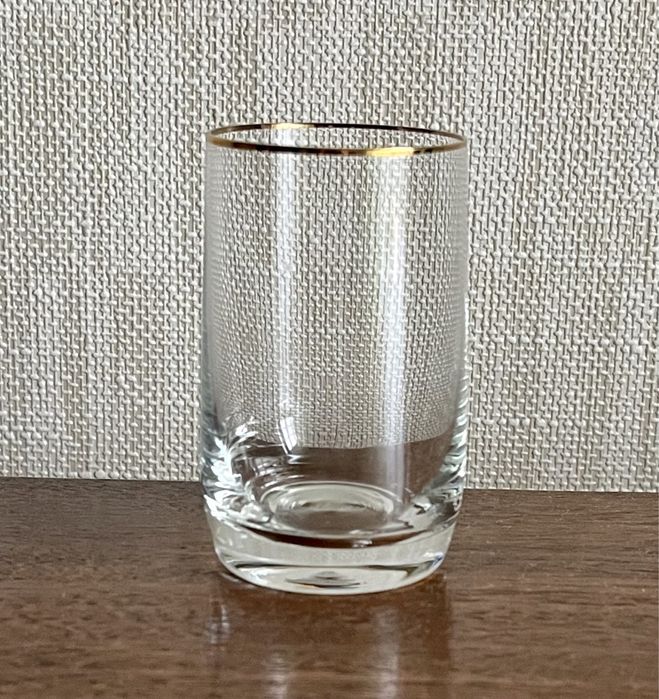 Małe złocone szklaneczki literatki szklanki do wody 12 szt.