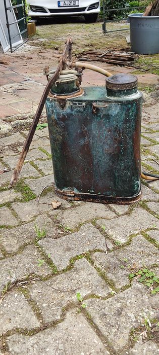 Pulverizador de costas manual, em cobre
