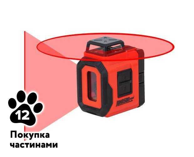 Лазерний нівелір на 2 промені 180°+360° 15 м Johnson Laser 40-6606