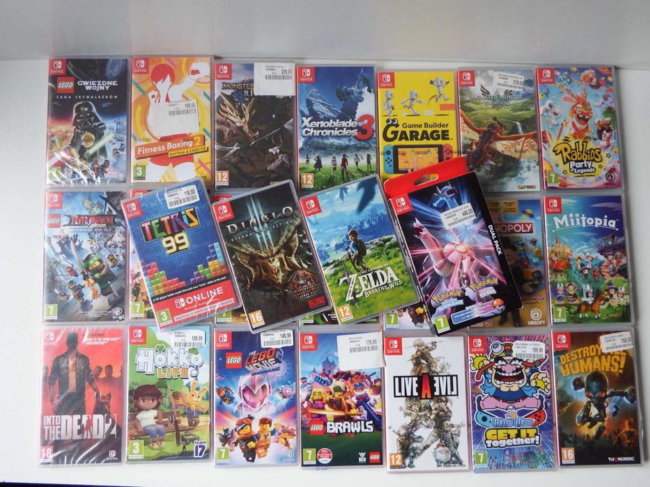 SWITCH ! ZELDA Pokemon Monopoly Minecraft LEGO Live A Live gry