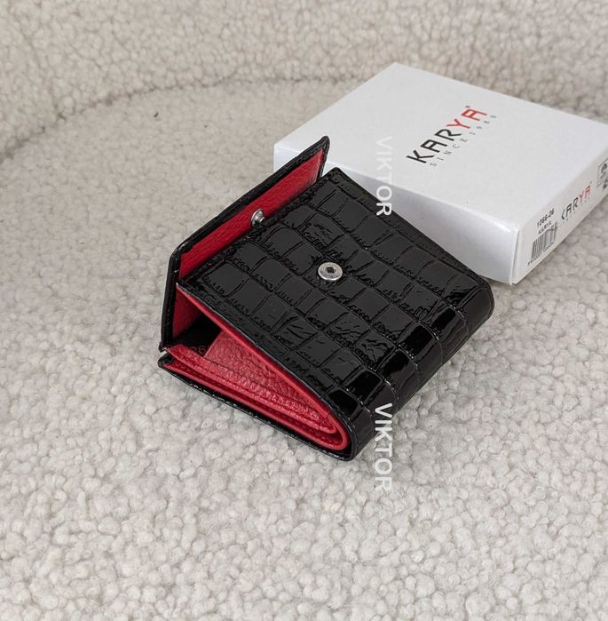 Маленький кожаный женский кошелек KARYA. Турция. Шкіряний гаманець