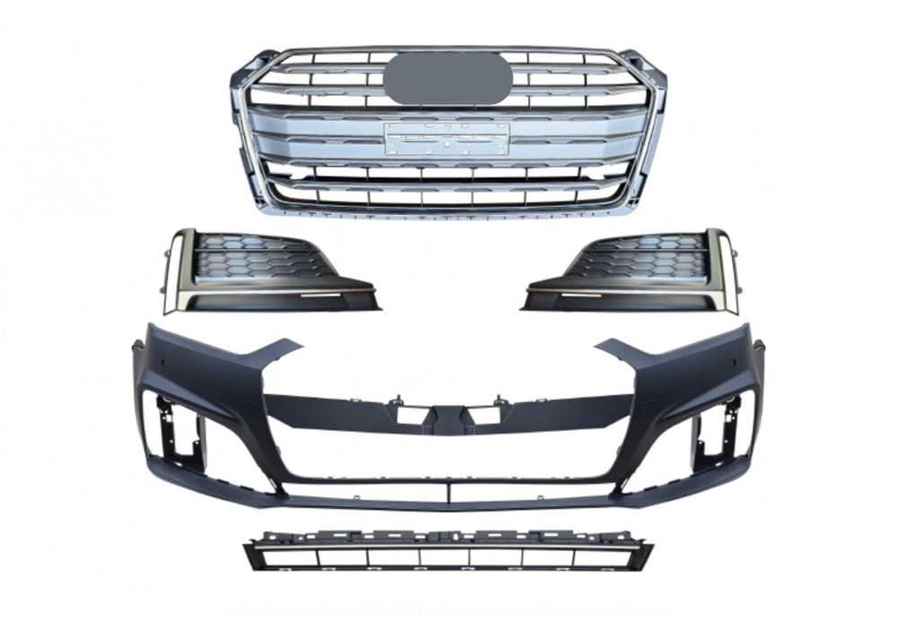 Бампер для Audi A5 B9 2016-2019 передній у зборі S-Line CHORME