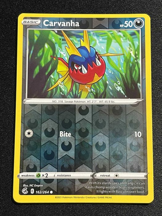 Carta Pokémon Carvanha 162/264 Fusion Strike