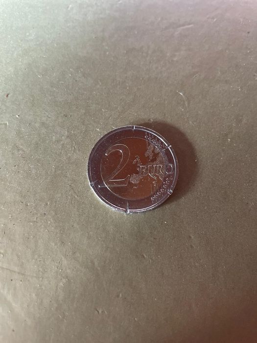 Moeda 2€ 2016 D JT.  D SACHSEN Defeito de cunhagem.  Rarissima.