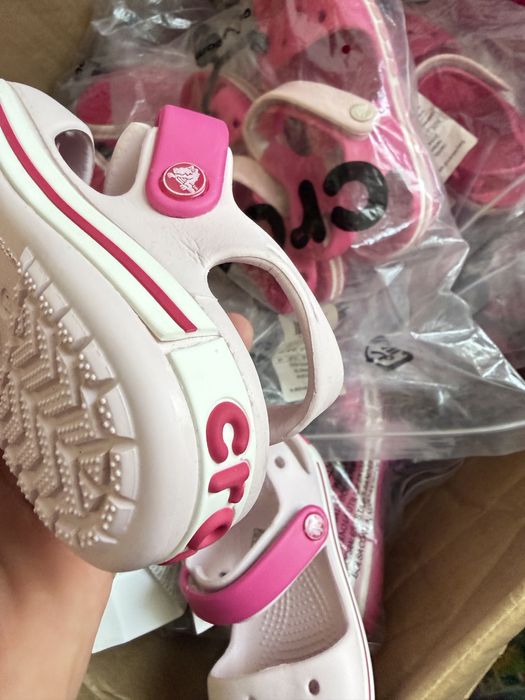 Уцінка Crocs Kids Sandal дитячі рожеві сандалі для дівчинки босоножки девочки