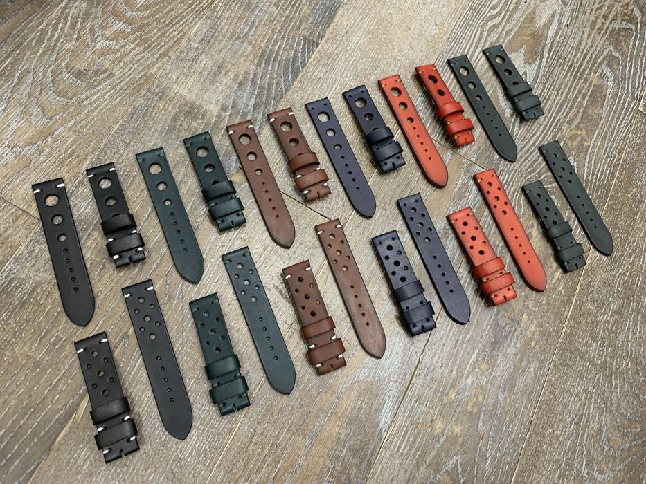 Не прошитый плоский ремешок ручной работы из натуральной кожи