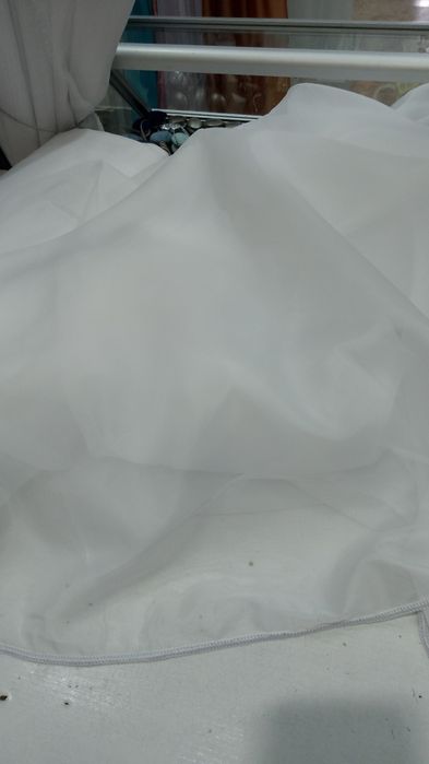 Тюль  шифон однотоний :білий,молочний