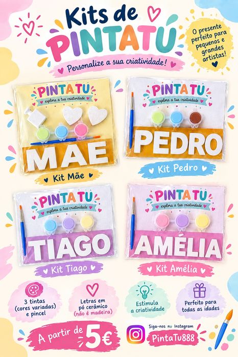 Kits de pintura , lembranças de aniversário,  presente...s