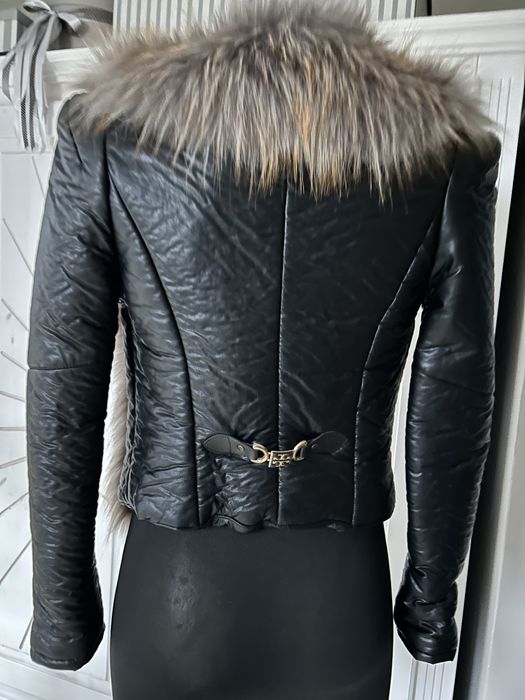 Kurtka eko z futrem r. S