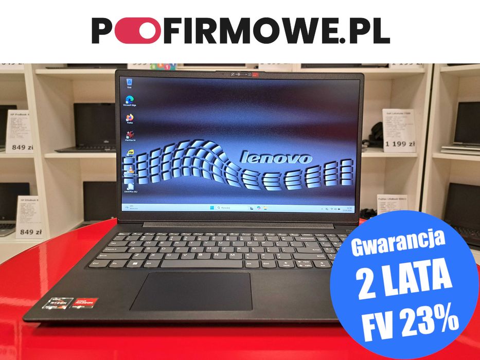 Fabrycznie nowy Lenovo V15 G4 AMN 15,6" Ryzne 5 7520u 16GB DDR5 512SSD NVME FullHD Win11 Gwarancja 24mc Faktura 23%