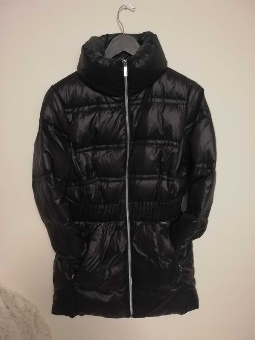 płaszcz puchowy Ochnik S 36 M 38 czarna kurtka puchowa Ochnik M 38