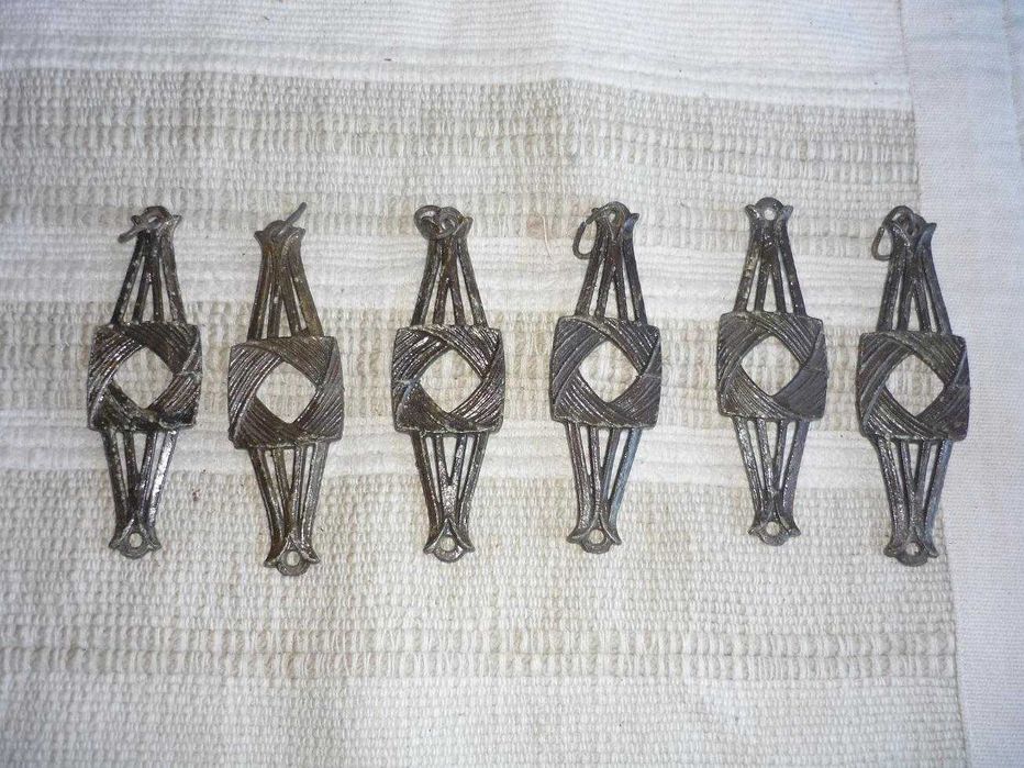 conjunto espelhos em metal para fechaduras vintage