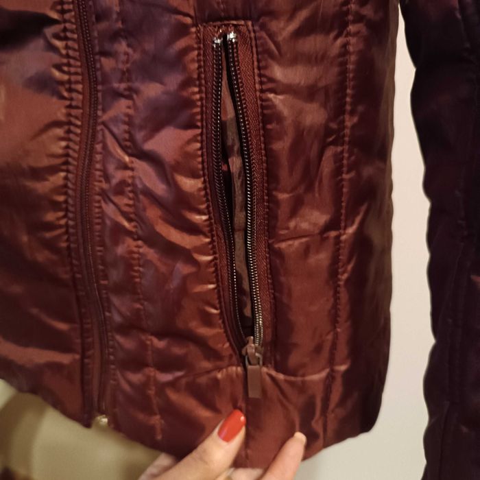 Kurtka ramoneska bordowa