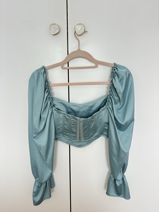 Top corset azul ZARA