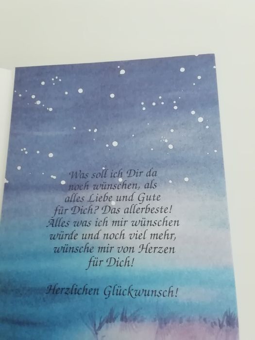 Postal de aniversário em alemão