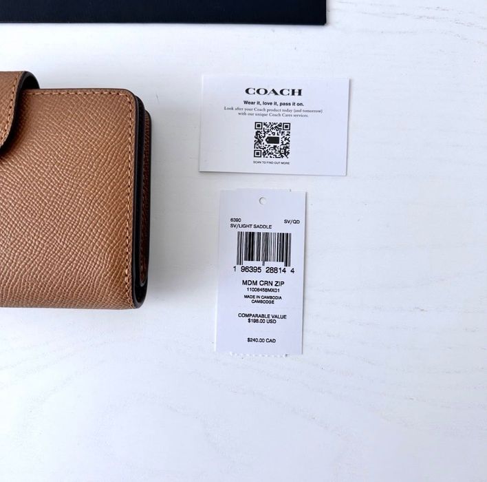 COACH Corner zip wallet Жіночий гаманець женский кошелек коач подарок