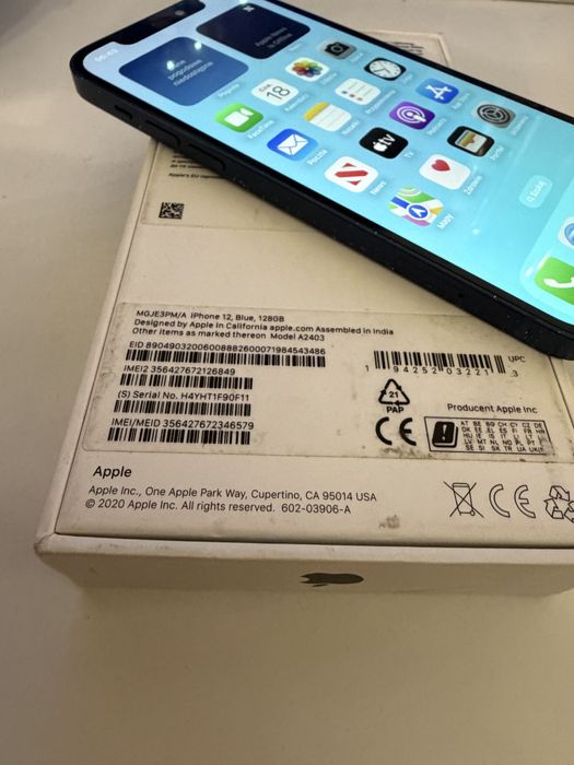 iPhone 12 128gb Blue Bateria 94% od nowości