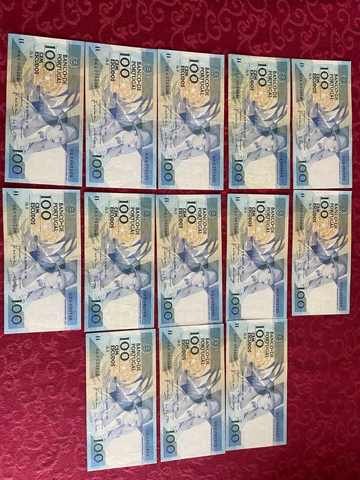 Coleção de notas antigas, 17 notas diferentes Total de 94